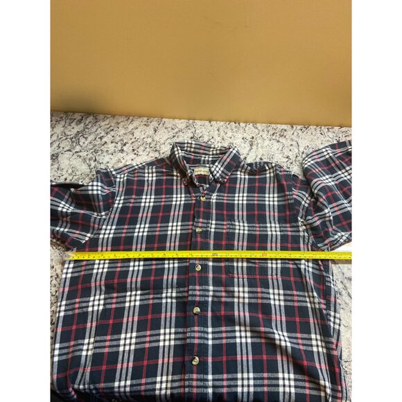 Vintage Hobbs Creek Men Shirt Large Long Plaid Button-Up Navy Red White Gorpcore - Picture 10 of 11